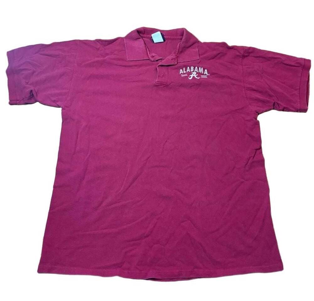 Old Varsity Brand Alabama Crimson Polo Size Large NWT